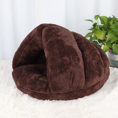 Cozy Fleece Dog Den Bed - Luxicro