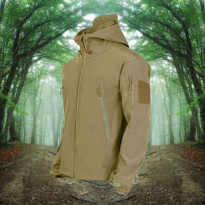 Durable Mens Tactical Rain Jacket Poly Blend