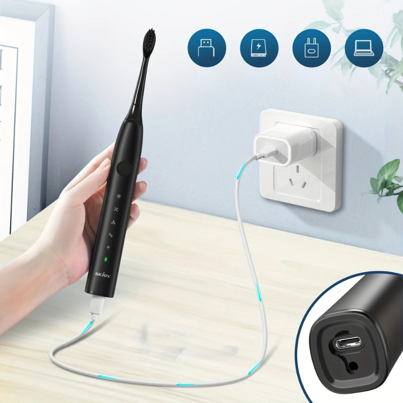 Powerful Cordless Toothbrush with 5 Speed Modes