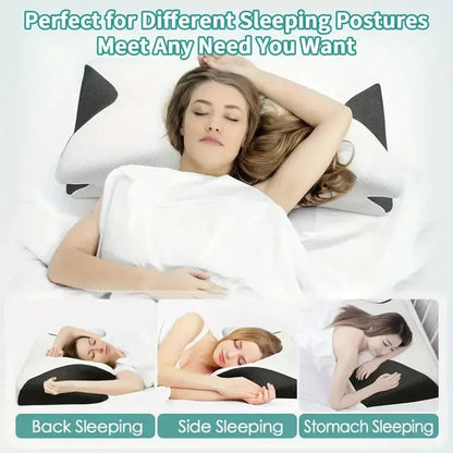Contoured Neck Pillow For Back Support And Relief