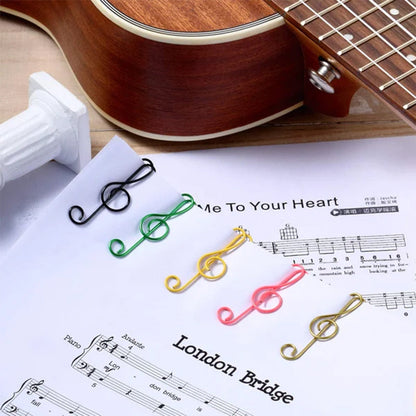 Colorful Metal Music Shaped Paperclips