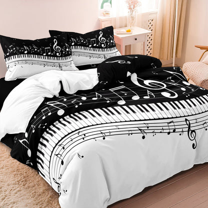 Melodic Pattern Comforter Bed Set - Luxicro