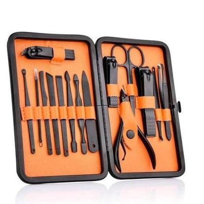 Portable 15pc Nail Care Kit With Storage Case