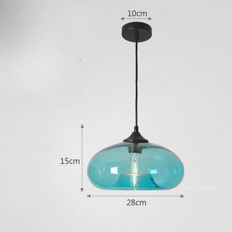 Vibrant Hanging Glass Ceiling Light