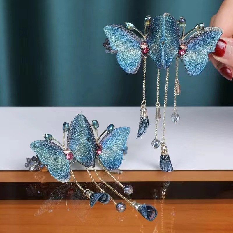 Beautiful Butterfly Hair Clip with Tassels