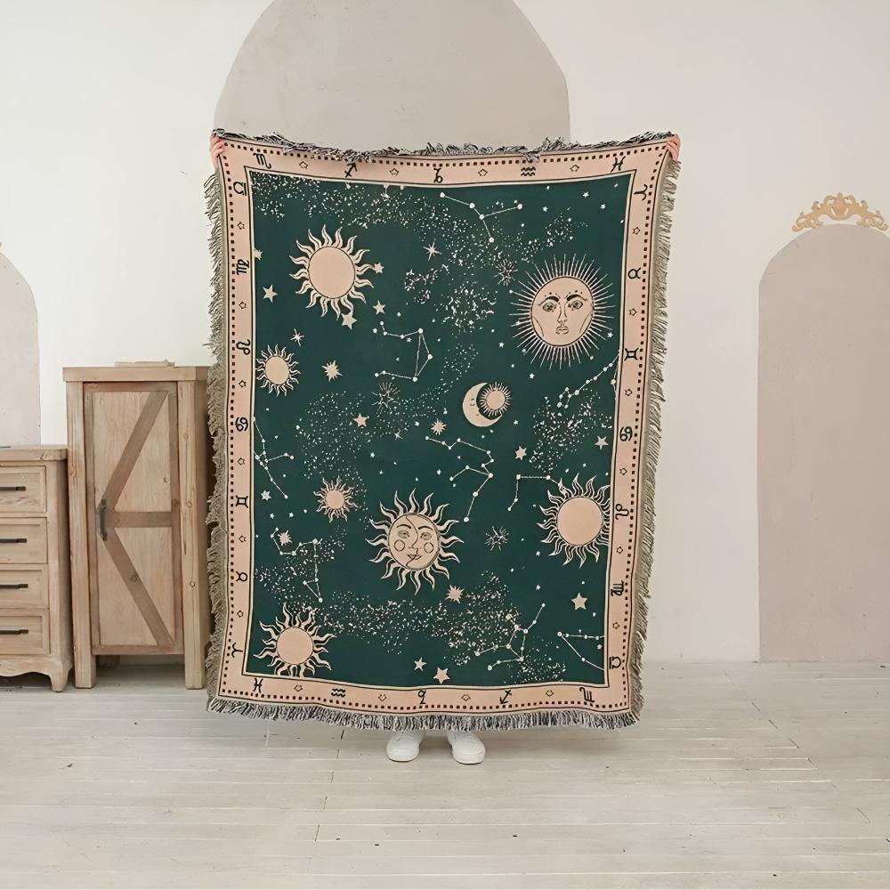 Cosy Galaxy Print Throw Blanket - Luxicro