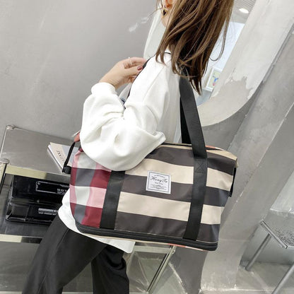 Stylish Plaid Luggage Bag