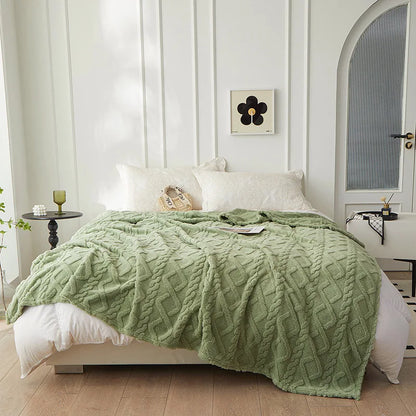 Plush Reversible Wool Blanket