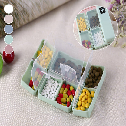 Portable Pill Case 7 Compartment Travel Holder