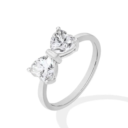 Elegant 925 Silver Bow Wedding Ring
