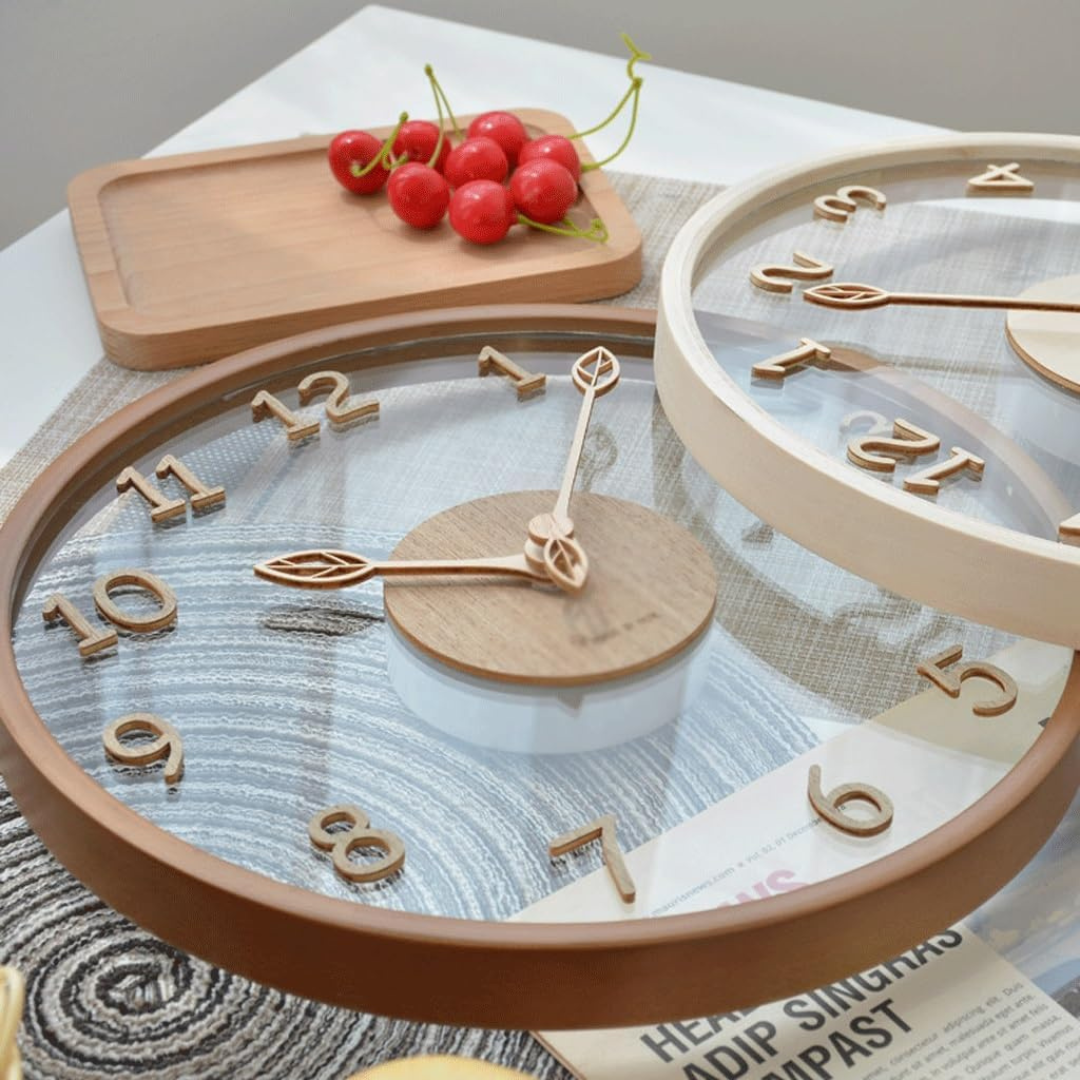Classic Round Wood Wall Clock