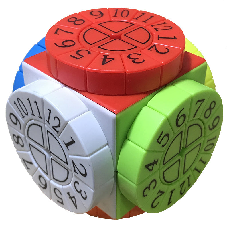 Fun 3D Brain Teaser Cube with Colorful Spinning Wheels