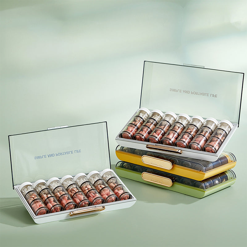 Compact Travel Weekly Pill Organizer