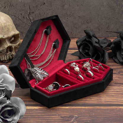 Dark Wooden Jewelry Chest Box