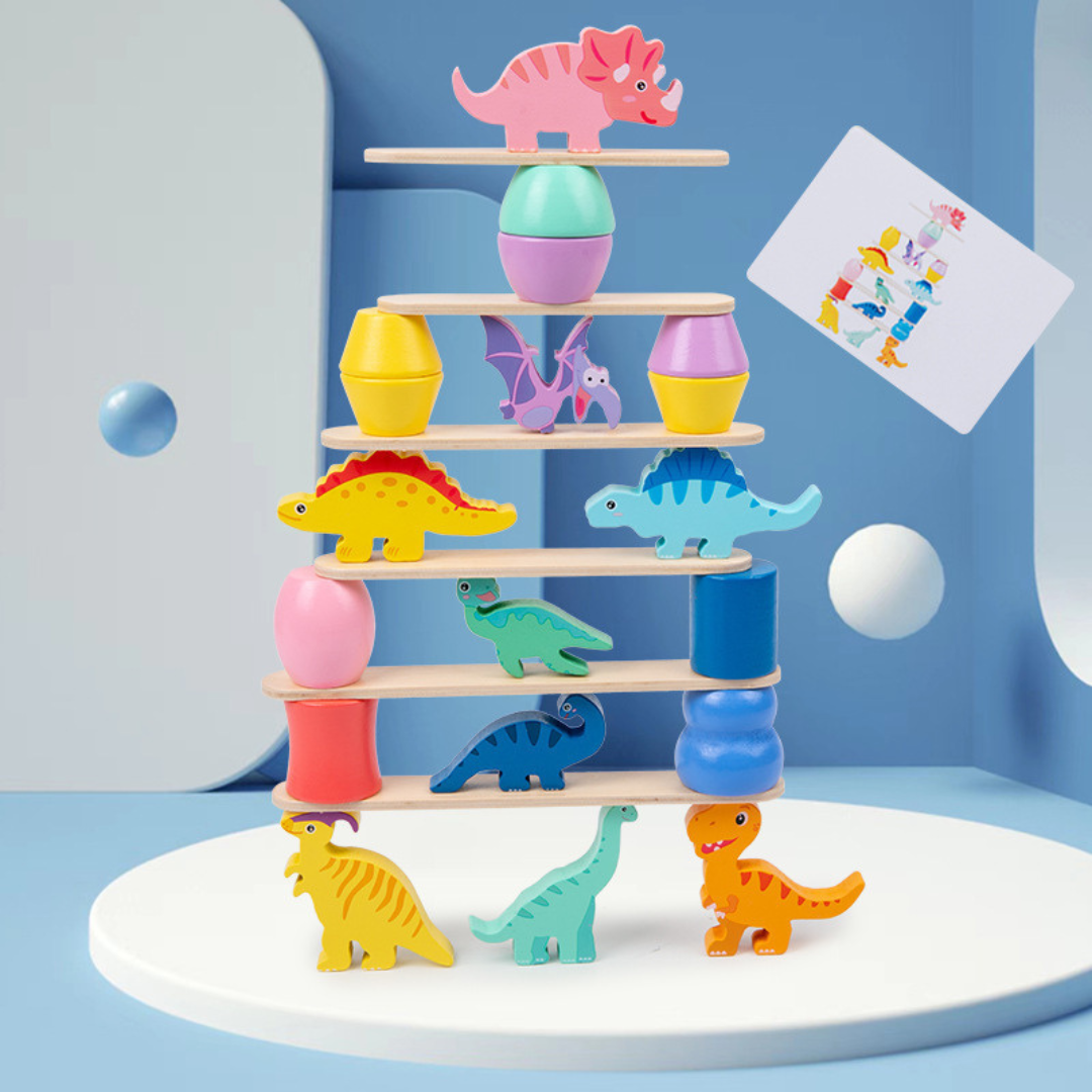 Fun Dino Wooden Stacking Toy