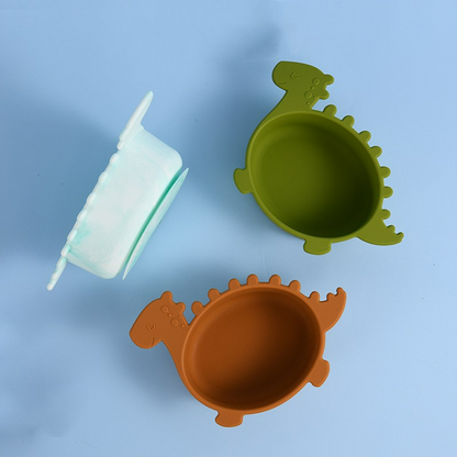 Cute Kids Dino Bowl with Grip Bottom