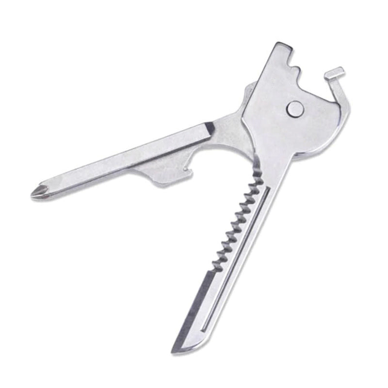 Compact 6-in-1 Folding Keychain Tool