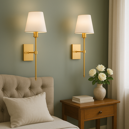 Classic 2 Pack Plug in Wall Lamps