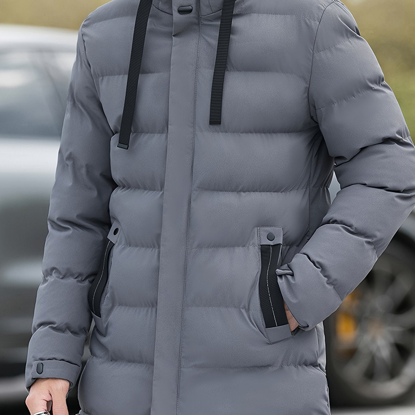 Warm Men's Parka Hooded Coat