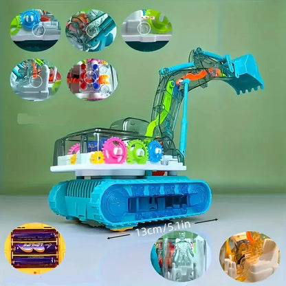Colorful Musical LED Excavator Toy