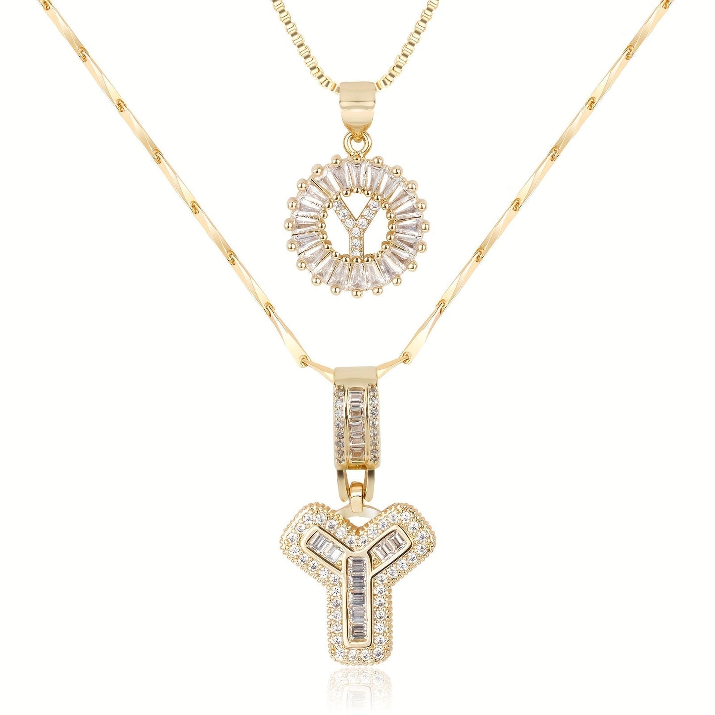 Fine 14k Gold Initial Diamond Pendant Necklace