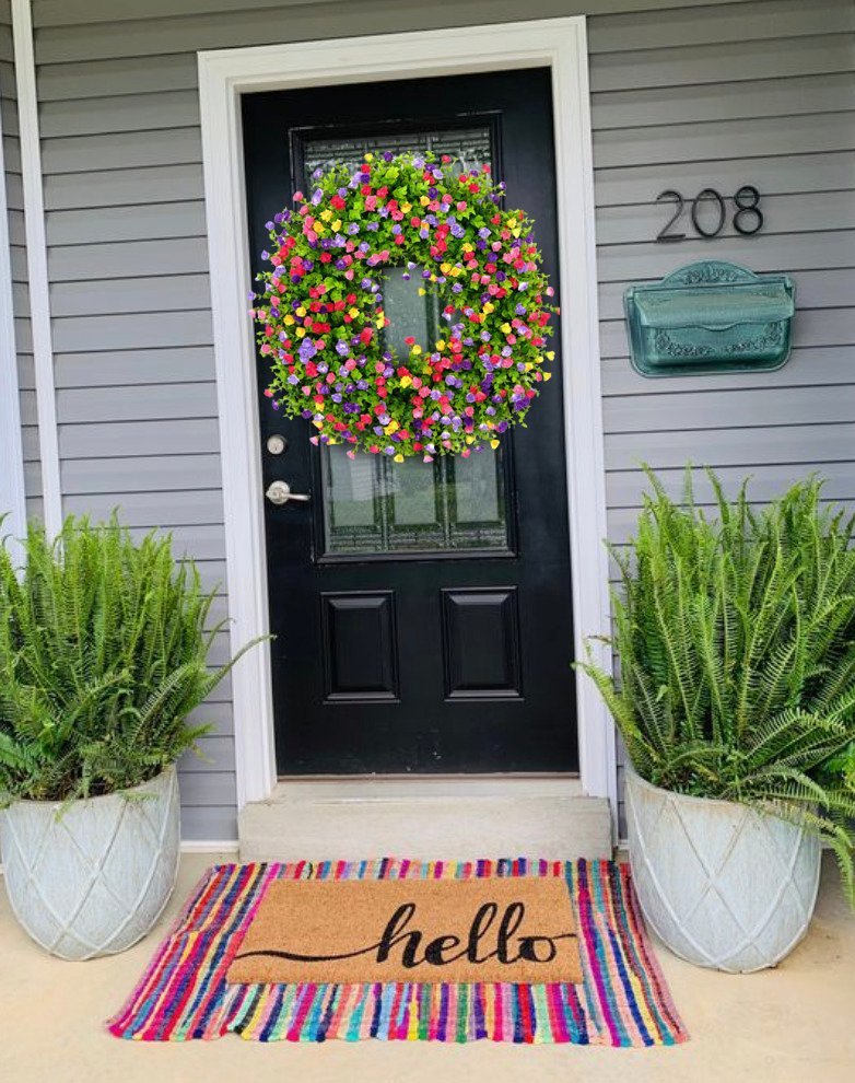 Beautiful Floral Spring Door Wreath
