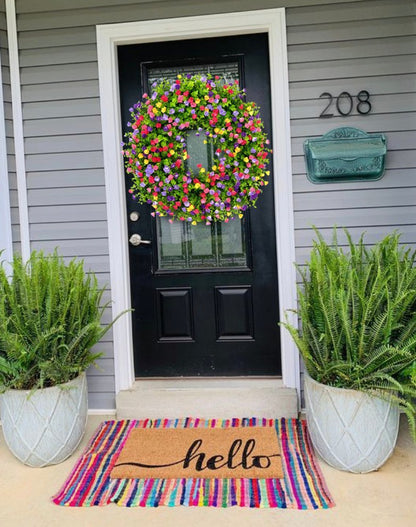 Beautiful Floral Spring Door Wreath