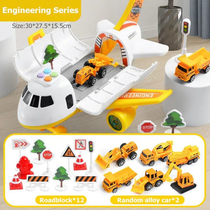 Big Plane Playset with Flashing Lights and 20 Piece Set