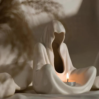 Elegant Clear Candle Desk Holder