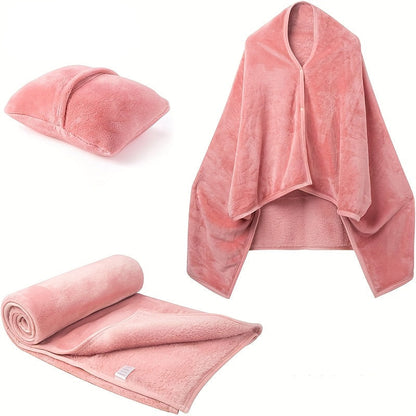 Cozy Portable Electric Travel Blanket with Pillow