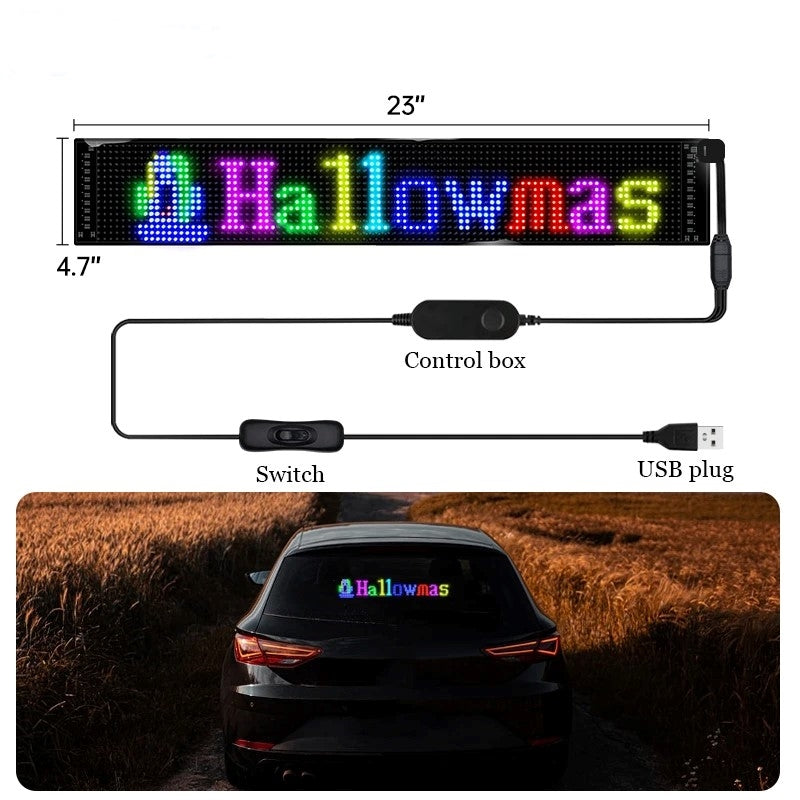 Customizable LED Car Bluetooth Light Sign