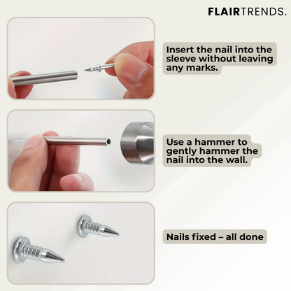 Simple Wall Fasteners - 100 Pack, No Drill Needed