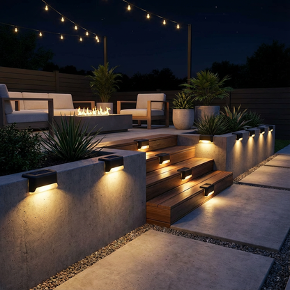 Bright Solar Powered Garden Path Lights