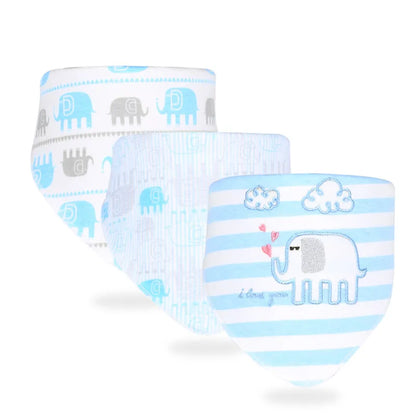 Adorable Baby Drool Bib Set Soft Cotton Cloths