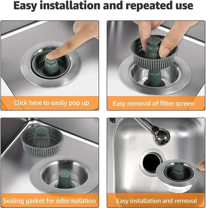 Easy Clean Sink Strainer & Stopper Set