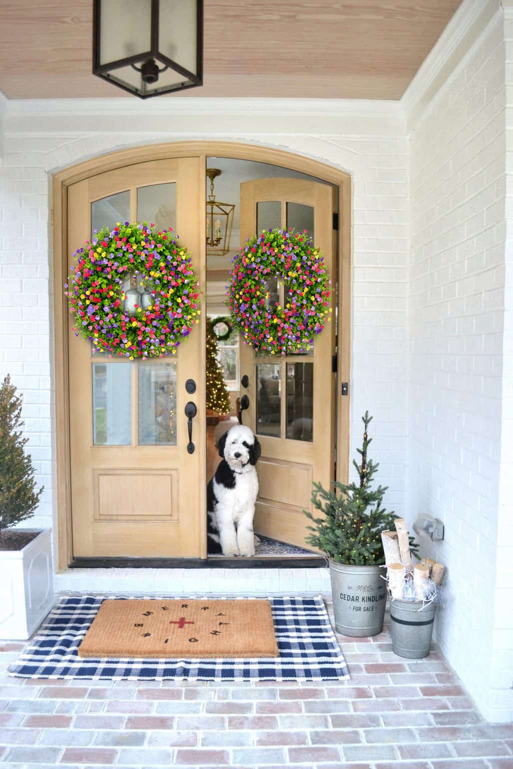 Beautiful Floral Spring Door Wreath