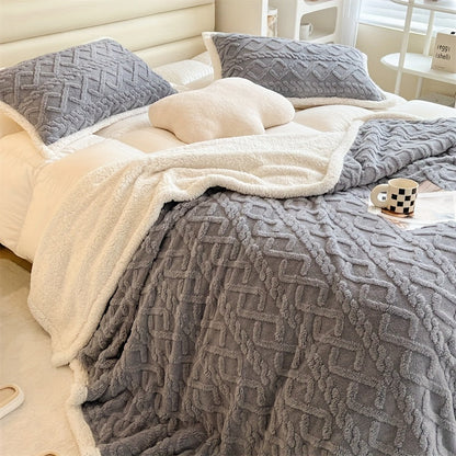 Cozy Soft Plush Reversible Winter Blanket