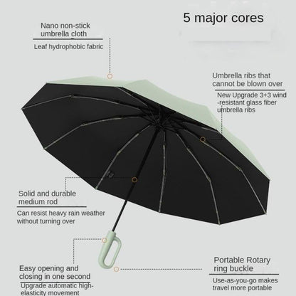 Portable Windproof Umbrella with Comfort Grip Handle