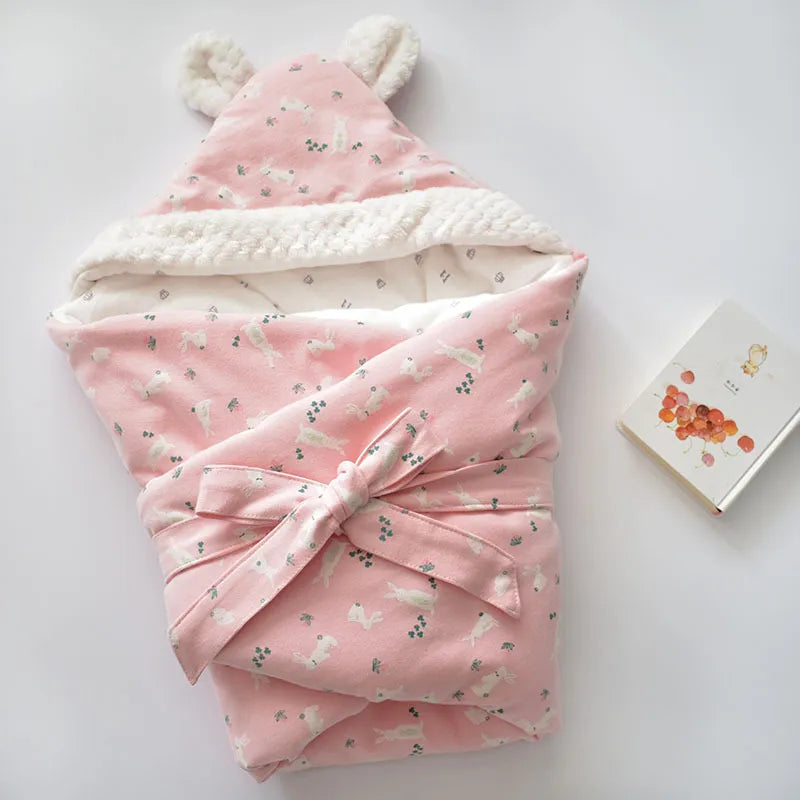 Cozy Infant Fleece Hooded Blanket