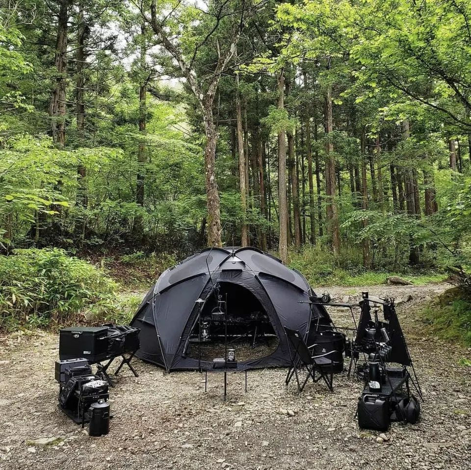 Black Waterproof Camping Tent - Luxicro