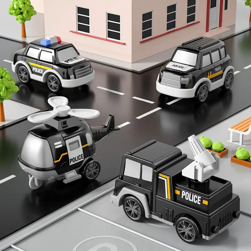 Racing Police Car Toy with Flashing Lights