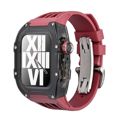 Black Rubber Strap Kit For Apple Watch