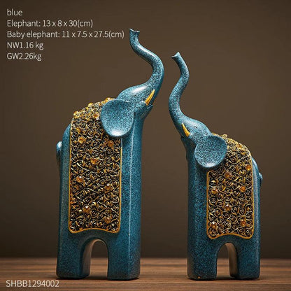 Classic Elephant Statue Pair Home Decoration