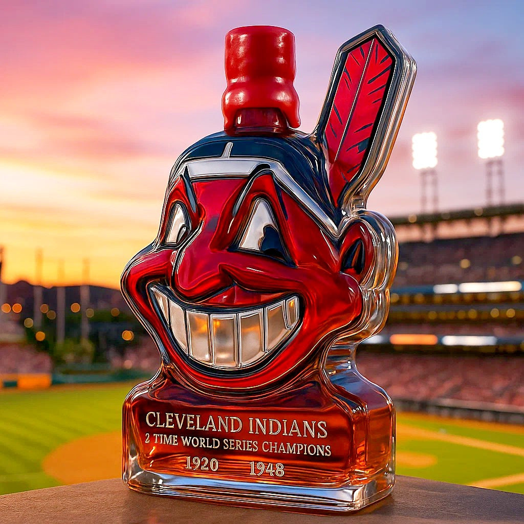 Authentic Indians Team Spirit Whiskey Decanter