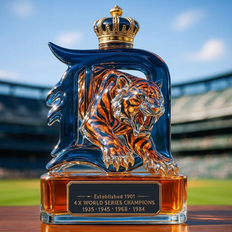 Authentic MLB Tigers Liquor Decanter - Luxicro