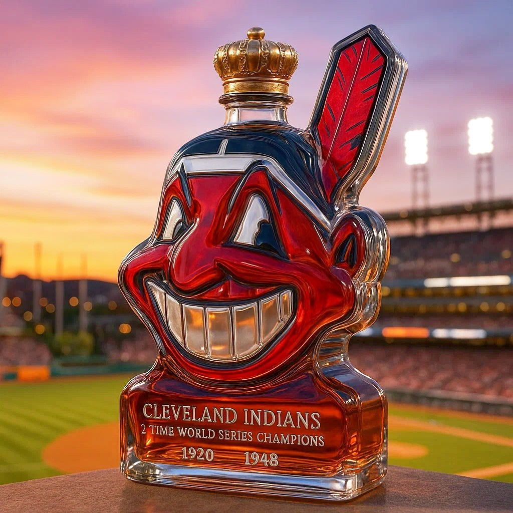 Authentic Indians Team Spirit Whiskey Decanter - Luxicro