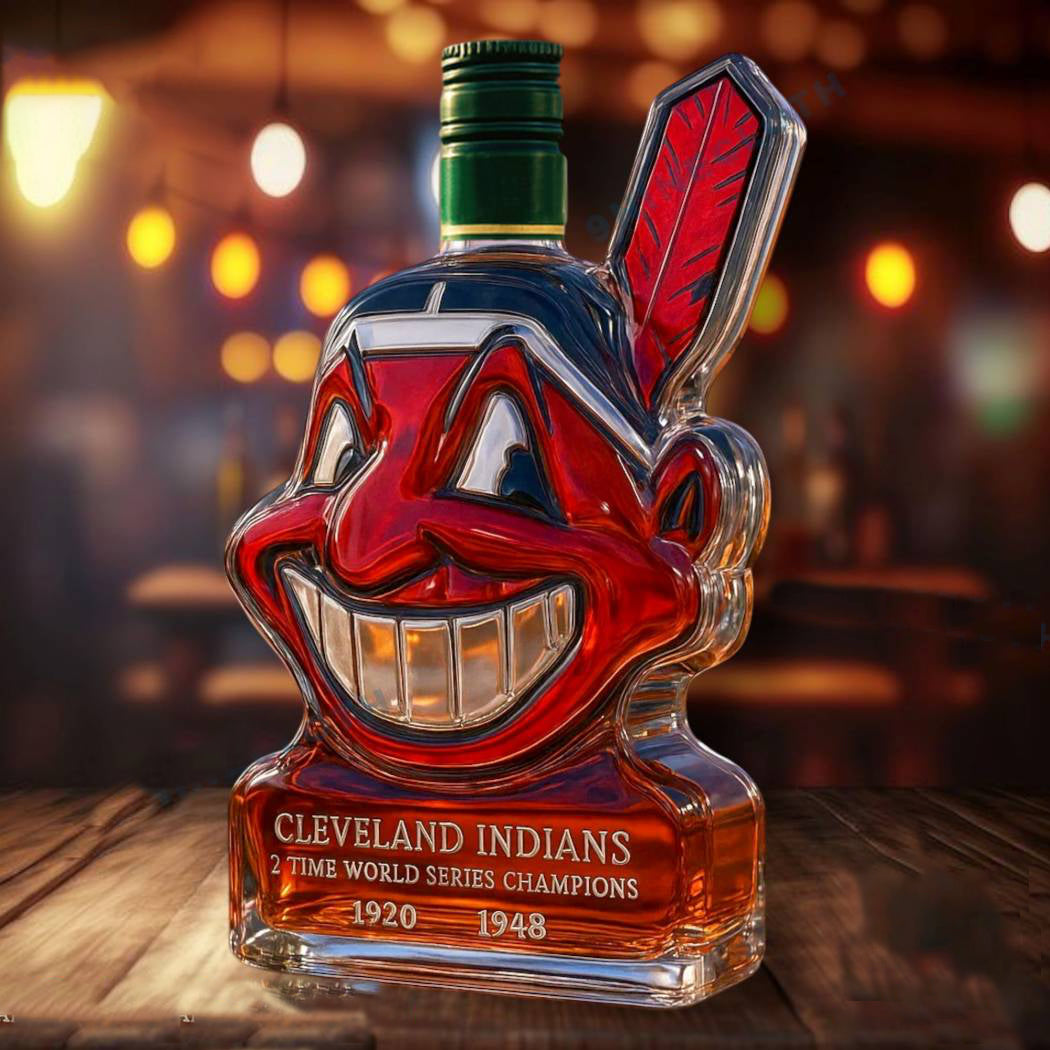 Authentic Indians Team Spirit Whiskey Decanter