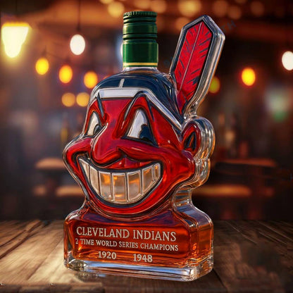 Authentic Indians Team Spirit Whiskey Decanter
