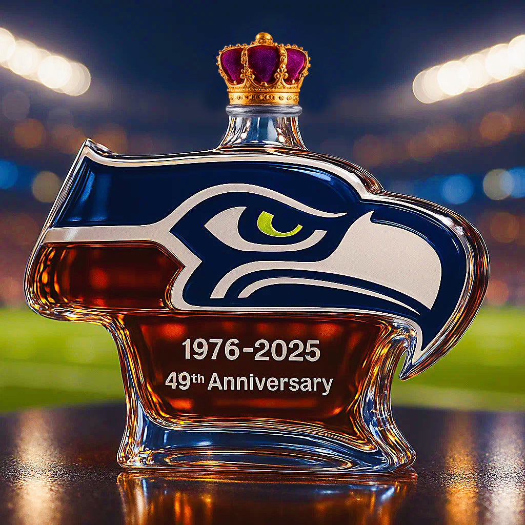 Seattle Seahawks Vintage Collector Whiskey Decanter