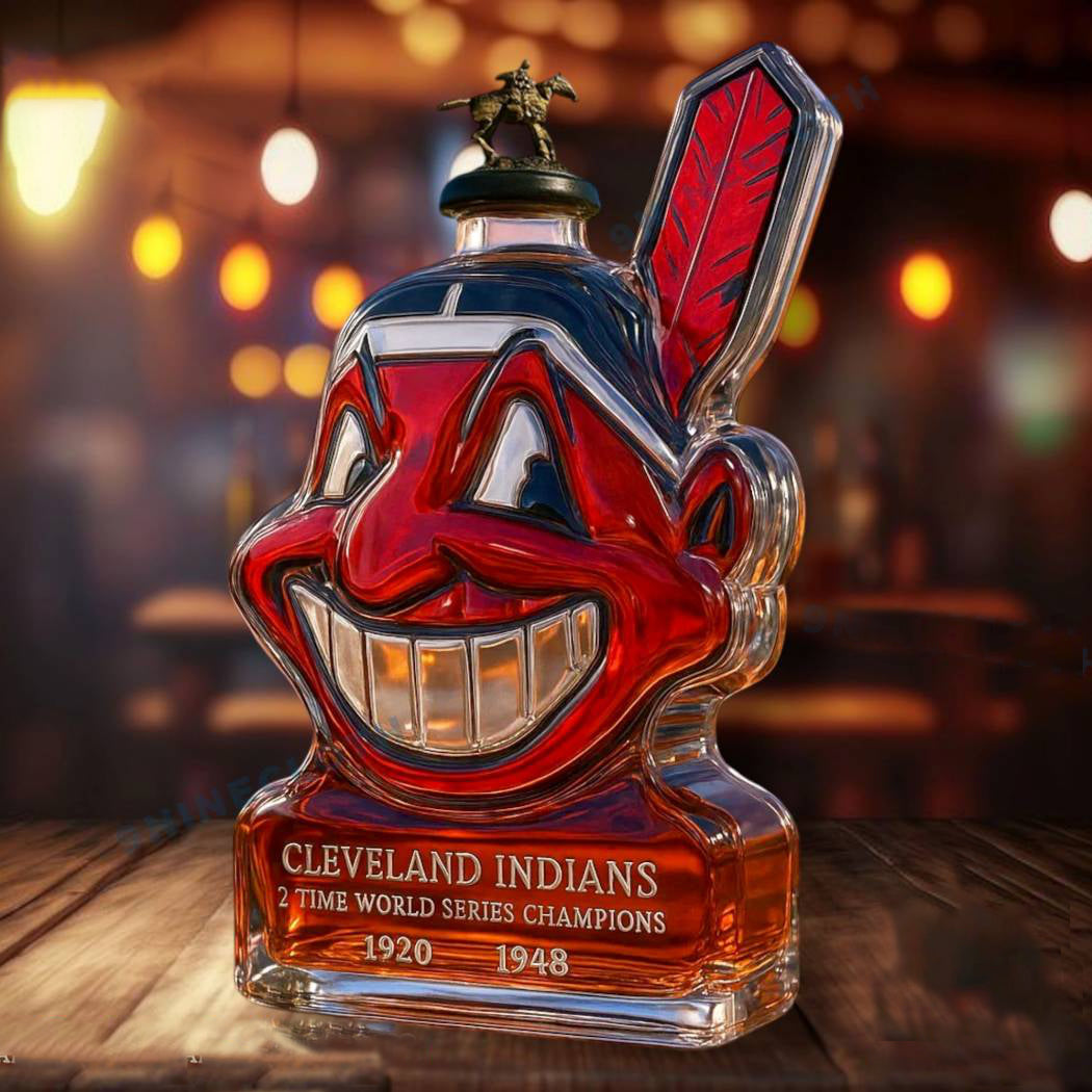 Authentic Indians Team Spirit Whiskey Decanter